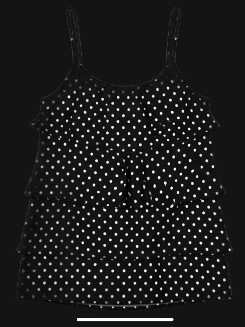 BONGO Black and White Polka Dot Layered Cami